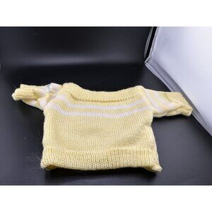 Vtg 1980s 16” Dolls‎ Cabbage Patch Kids Doll Sweater Yellow White Striped Coleco